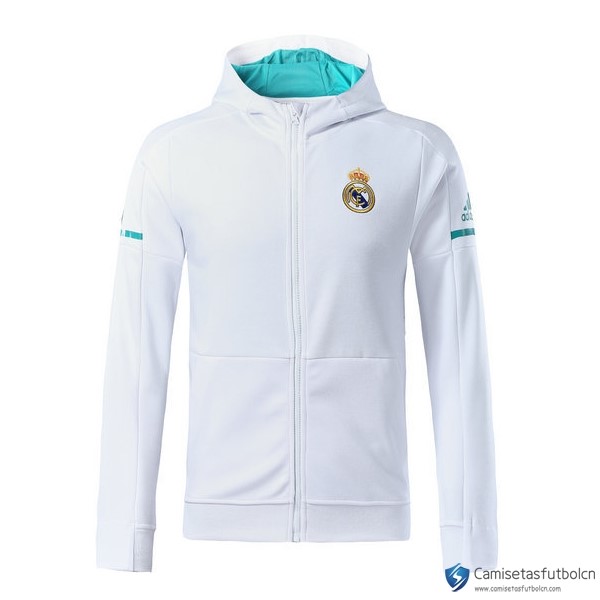 Sudaderas Con Capucha Real Madrid 2017-18 Blanco Verde